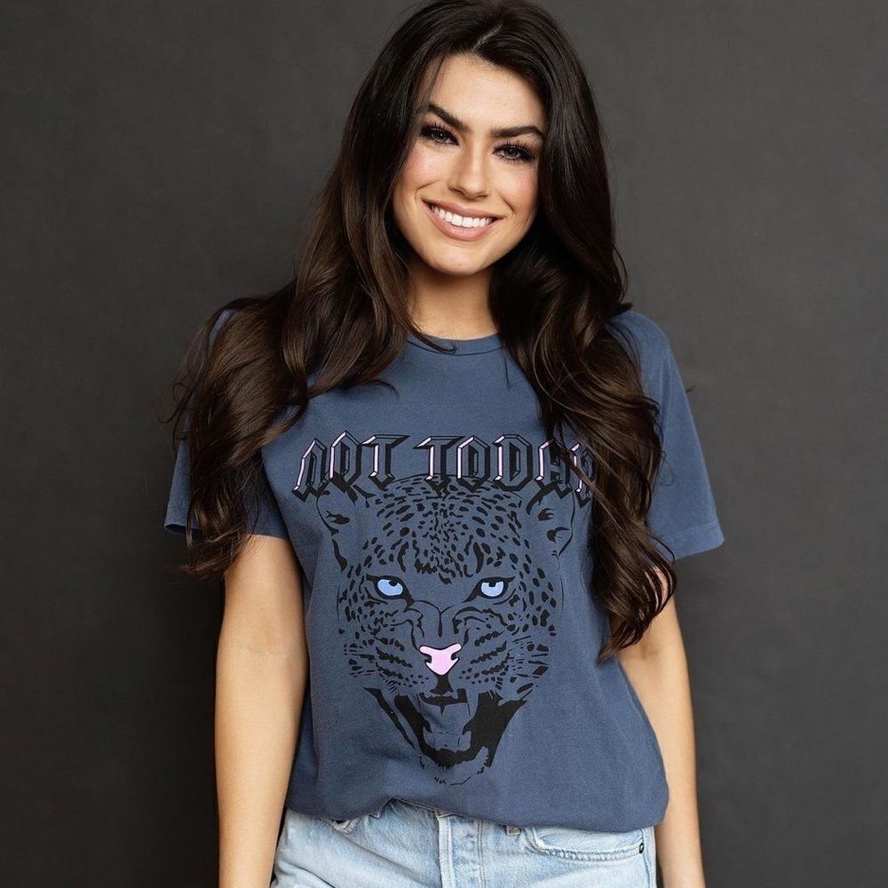Not Today Cheetah Boyfriend Fit Tee